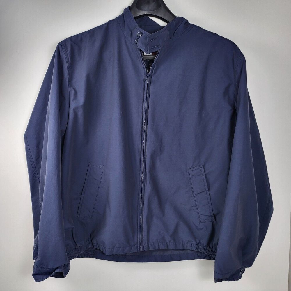 Tommy Hilfiger Blue Full Zip Windbreaker Lightweight‎ Jacket Men's Size XLarge